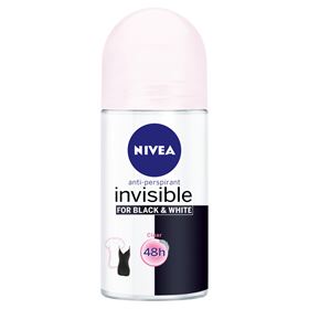 NIVEA INVISIBLE FOR BLACK AND WHITE CLEAR 48 H ANTIPERSPIRANT BALL ON FÜR FRAUEN 50 ML