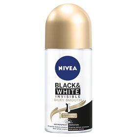 NIVEA BLACK&WHITE UNSICHTBARE, SEIDIGE GLATTE ANTITranspirant-Kugel auf 50 ml