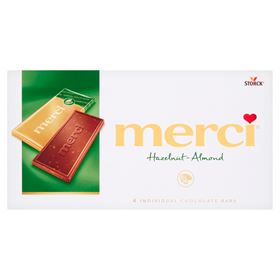 MERCI MILCHSCHOKOLADE MIT HASELNUSS- UND MANDELSTÜCKEN 100 G