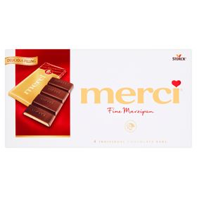 MERCI-SCHOKOLADE MIT MARZIPANFÜLLUNG 112 G 15 STÜCK