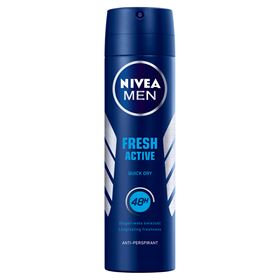 NIVEA MEN FRESH ACTIVE ANTIPERSPIRANT AEROSOL 150ML