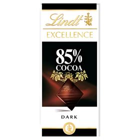 LINDT EXCELLENCE Zartbitterschokolade mit 85 % Kakao, 100 g