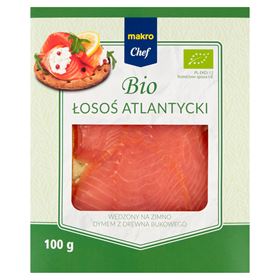 MAKRO CHEF BIO KALTGERÄUCHERTE LACHSSCHEIBEN BIO 100 G