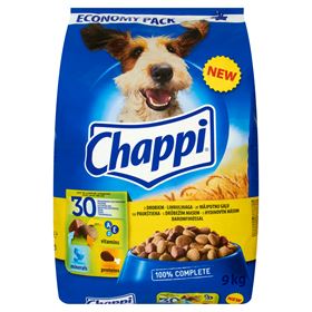 CHAPPI TROCKENES HUNDEFUTTER MIT GEFLÜGEL 9 KG