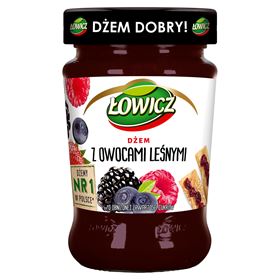LOWICZ-MARMELADE MIT WALDFRÜCHTEN MIT REDUZIERTEM ZUCKERGEHALT 280 G 8 STÜCK