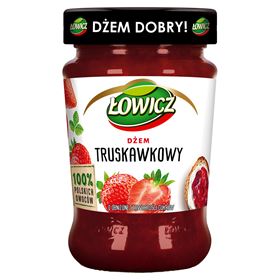 LOWICZ ERDBEERMARMELADE MIT REDUZIERTEM ZUCKERGEHALT 280 G 8 STÜCK