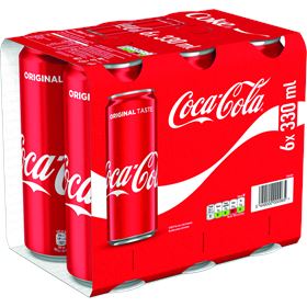 COCA-COLA CARBON DRINK 330 ML 6 STK