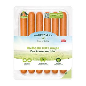 GOODVALLEY WÜRSTE 100 % FLEISCH OHNE KONSERVIERUNGSMITTEL 250 G