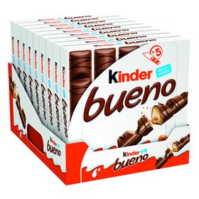 KINDER BUENO WAFELN IN VOLLSCHOKOLADE, GEFÜLLT MIT MILCH-NUSSFÜLLUNG 107,5 G (5 STÜCK) 9 STÜCK