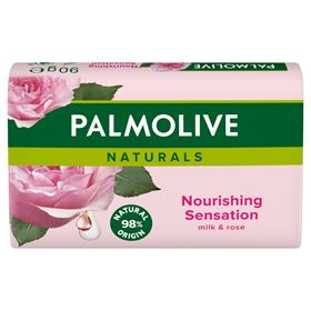 PALMOLIVE NATURALS NÄHRENDE SENSATIONSMILCH- UND ROSENBLOCKSEIFE 90 G