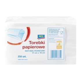 ARO PAPIERBEUTEL FÜR HOD-DOGS BIO 17 CM 250 ST
