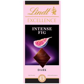 LINDT EXCELLENCE Zartbitterschokolade mit Feigenfüllung und Keksstückchen 100 g 20 Stk