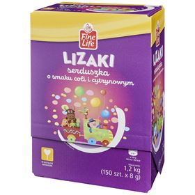 FINE LIFE COLA ZITRONENGESCHMACK HERZLOLLIES 8 G 150 STÜCK