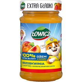ŁOWICZ-MARMELADE 100 % EXTRA GLATTER PFIRSICH 225 G 8 STÜCK