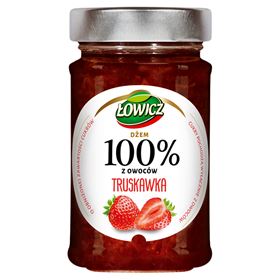LOWICZ ERDBEERMARMELADE MIT REDUZIERTEM ZUCKERGEHALT 210 G 8 STÜCK