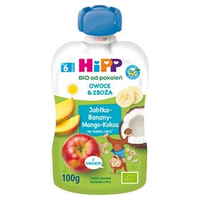 HIPP BIO APFEL-BANANEN-MANGO-KOKOSNUSS-MUSH NACH 6 MONATEN 100 G