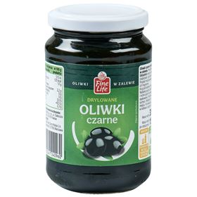 FINE LIFE PILLED SCHWARZE OLIVEN 350 G 12 STK