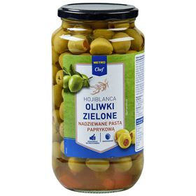 METRO CHEF PILLED GRÜNE OLIVEN MIT PAPIERPASTE 900 G