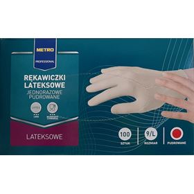METRO PROFESSIONAL LATEXHANDSCHUHE 100 STÜCK GRÖSSE S