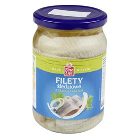 FINE LIFE HERINGSFILET MIT ZWIEBEL 600 GRAMM
