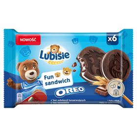 LUBISIE FUN SANDWICH OREO COOKIES MIT KAKAO-KEKSTÜCKEN 180 G 8 STÜCK