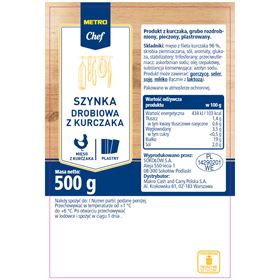 METRO CHEF GEFLÜGELSCHINKENSCHEIBEN 400G