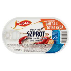 GRAALSPROTTE IN TOMATEN-CHILLI-SAUCE SRIRACHA 170 G 15 STÜCK