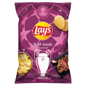 LAY'S KARTOFFELCHIPS BEEF STEAK GESCHMACK 130 G 21 STÜCK