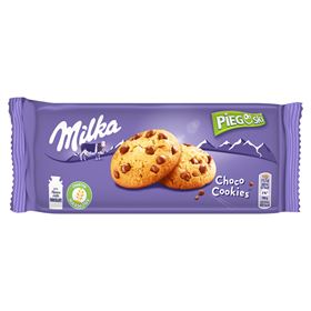 MILKA PIEGUSKI CHOCO COOKIE COOKIES MIT MILCHSCHOKOLADENSTÜCKEN AUS ALPENMILCH 135 G