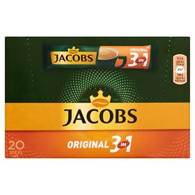 JACOBS ORIGINAL 3IN1 LÖSLICHES KAFFEEGETRÄNK 304 G 20 STÜCK
