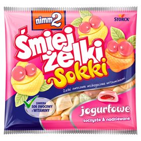 NIMM2 ŚMIEJŻELKI JOGHURTSÄFTE FRUCHTGUMMI ANGEREICHERT MIT VITAMINEN 90 G 24 STÜCK