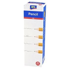 ARO BLEISTIFT MIT RADIERER HB 50 STÜCK
