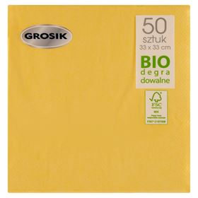 PENA-SERVIETTEN BIOLOGISCH ABBAUBAR GELB 33 X 33 CM 50 STÜCK